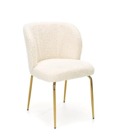 Стул HALMAR K474 кремовый/золотой