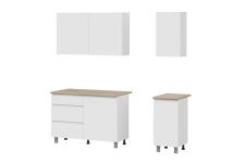 Кухонный гарнитур NN Мебель "Денвер" (1,6м) Серия 2 SAFE Белый/Дуб Сонома