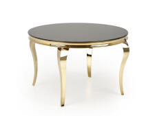 Стол обеденный HALMAR REGINALD 2 черный/золотой 120