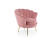 Кресло HALMAR AMORINITO светло-розовый/золотой