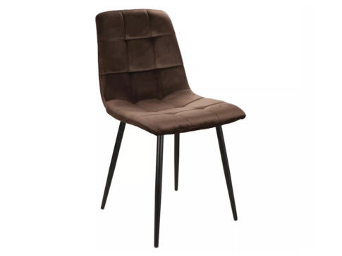 Стул SIGNAL MILA Velvet Bluvel 48 коричневый/черный мат