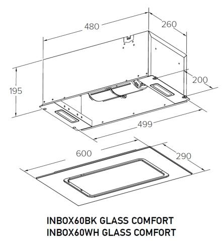 Вытяжка кухонная MEFERI INBOX60BK GLASS COMFORT