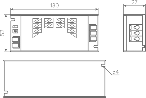 Блок питания MAX 220V/12V, IP20, 60W, AQ