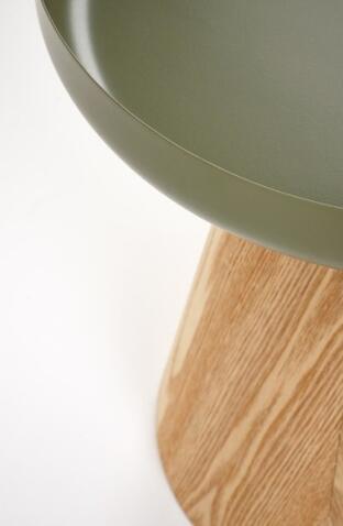 Стол журнальный HALMAR GINA зеленый/натуральный