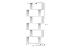 Стеллаж NN Мебель (МС Токио) змейка Белый текстурный