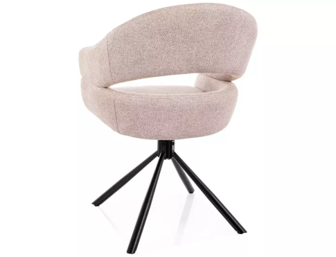 Стул SIGNAL BORGO Leo 23 светло-бежевый/черный, поворотный