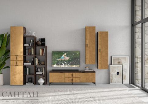 Тумба САНТАН Шер ТБ-3305 Дуб апрель темный/Лофт Голдэн Пэлас