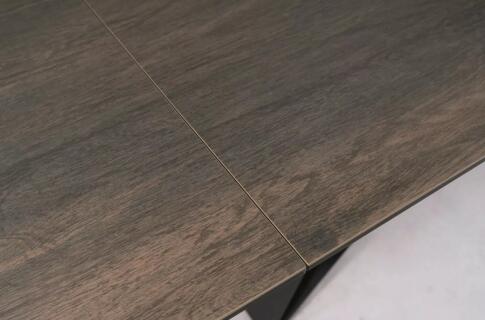 Стол обеденный SIGNAL WESTIN Ceramic эффект дерева/черный мат 160-240/90