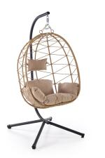 Кресло HALMAR SNAKE натуральный/бежевый