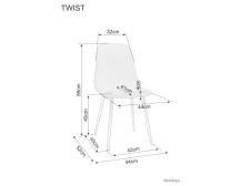 Стул SIGNAL TWIST Nea 77 оливковый/черный