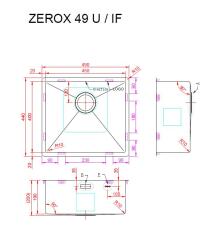 Мойка ZORG ZEROX 49 U / IF ZURINOX PVD GUNBLACK