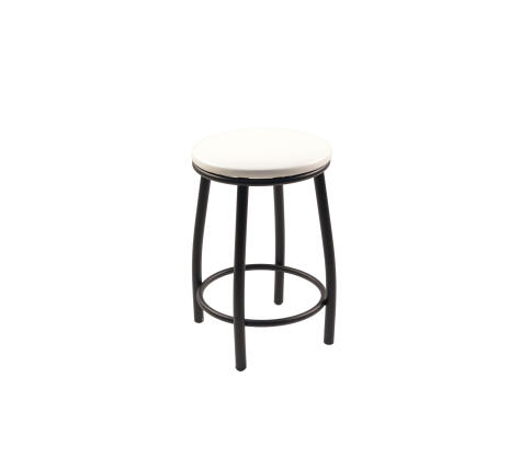 Табурет ВВР Премиум Белый/черный, экокожа