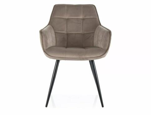 Стул SIGNAL LILIA Velvet Bluvel 40 темно-бежевый/черный