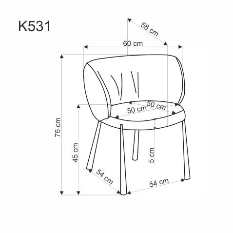 Стул HALMAR K531 горчичный/черный
