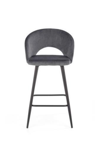Стул барный HALMAR H96 серый/черный