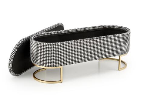 Скамья HALMAR HARMONY черный/белый/золотой