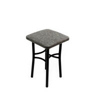 Табурет ВВР Квадрат серый/черный, рогожка