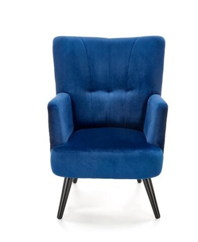 Кресло HALMAR PAGONI Bluvel 86 темно-синий/черный