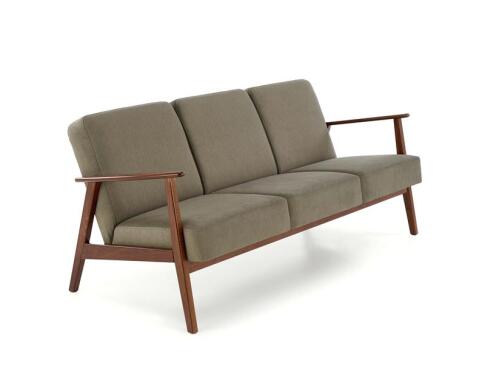 Диван HALMAR MILANO 3S tap. Castel 39 оливковый/орех