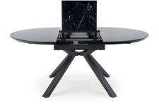 Стол обеденный HALMAR VERTIGO черный мрамор/черный 130-180/130