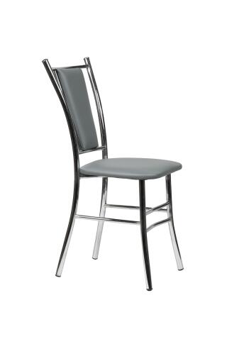 Стул ВВР Марсель серый/хром, экокожа