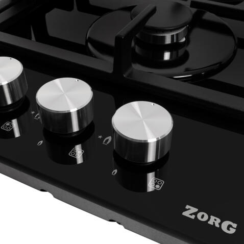 Поверхность газовая ZORG TECHNOLOGY HAG61 FDW black silver