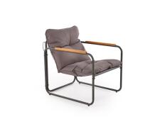 Комплект HALMAR HUDSON (диван + 2 кресла + стол журнальный) серый/коричневый