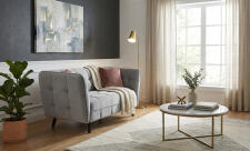 Диван SIGNAL CASTELLO 2 Velvet Bluvel 03 светло-серый/венге