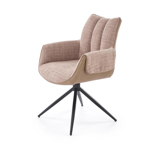 Стул HALMAR K579 коричневый/черный, поворотный