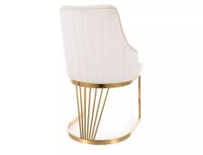 Стул SIGNAL ALURE Velvet Bluvel 22 светло-бежевый/золотой