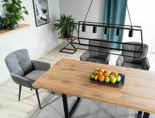 Стол обеденный SIGNAL VITO дуб артизан/черный 140-180/85