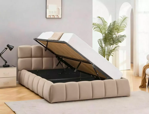 Кровать SIGNAL PARMA Velvet Bluvel 40 темно-бежевый 140/200