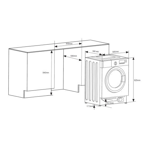 Стирально-сушильная машина встраиваемая WEISSGAUFF WMDI 6148D