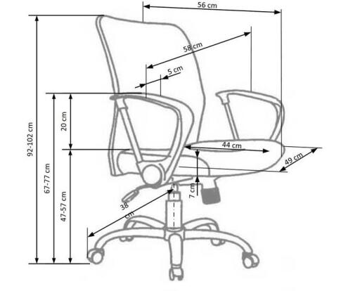 Кресло компьютерное HALMAR TONY черный/хром