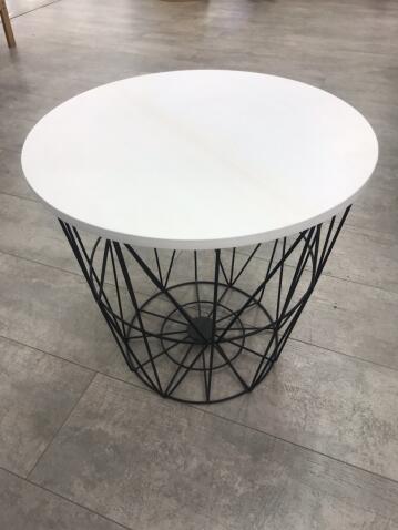 Стол журнальный HALMAR MARIFFA белый/черный, 42/41