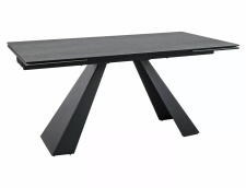 Стол обеденный SIGNAL SALVADORE Ceramic Pietra Di Savoia светло-серый/черный мат 160-240/90