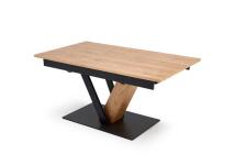 Стол обеденный HALMAR FANIS натуральный/черный 160-220/90 Стол обеденный HALMAR FANIS натуральный/черный 160-220/90