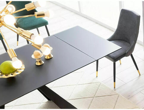 Стол обеденный SIGNAL SALVADORE черный мат/черный мат 160-240/90