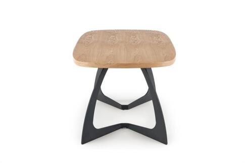 Стол обеденный HALMAR VELDON дуб натуральный/черный 160-200/90