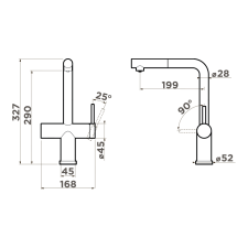 Смеситель для кухни Omoikiri Karatsu-S C хром