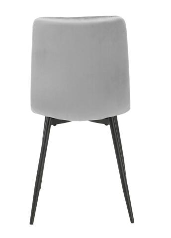 Стул SIGNAL TOM Velvet Bluvel 03 светло-серый/черный