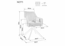 Стул SIGNAL NOTTI Leo 32 темно-бежевый/черный, поворотный
