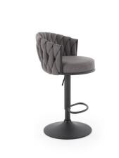 Стул барный HALMAR H125 серый/черный