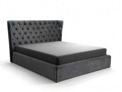 Кровать SIGNAL CARVEN Velvet Bluvel 14 серый 160/200