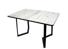 Стол ВВР Миллер Бискайская сосна/черный №5, пластик 120-160/80