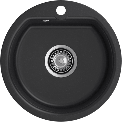 Кухонная мойка GRANFEST SMART SM-435 черный, без сифона