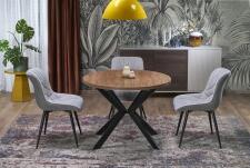 Стол обеденный HALMAR PERONI орех/черный 100-250/100