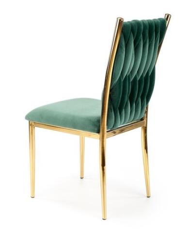 Стул HALMAR K436 темно-зеленый/золотой