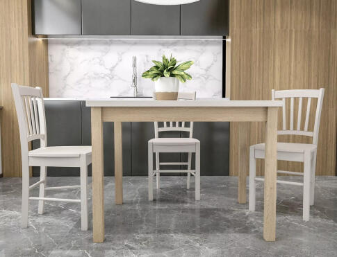 Стол обеденный SIGNAL ADAM кашемир/дуб кремона 100/60