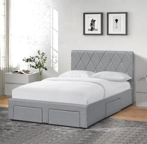 Кровать HALMAR BETINA серый, 120/200